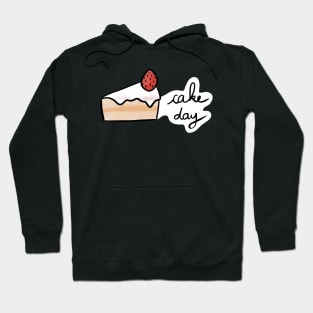 Cake Day Cute Coffee Dates Cute Cake Lovers Gift Strawberry Cake Shortcake Yummy Pastry Delicious Cake Foodie Gift Let Them Eat Cake with a Cup of Coffee Delicious Yummy Frosting for High Tea Cute Foodie Gift for Cake Lovers Hoodie